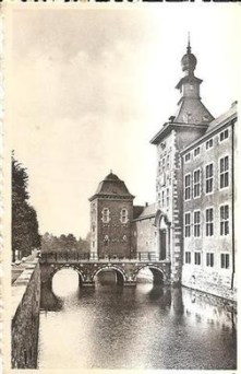 AYENEUX Château de Wégimont fossé & façade ouest ed. Ern. Thill & Nels (Small).jpg