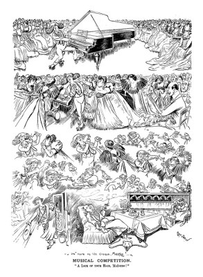 Victorian Era Music Cartoons from Punch magazine by Caran d'Ache (Emmanuel Poire)